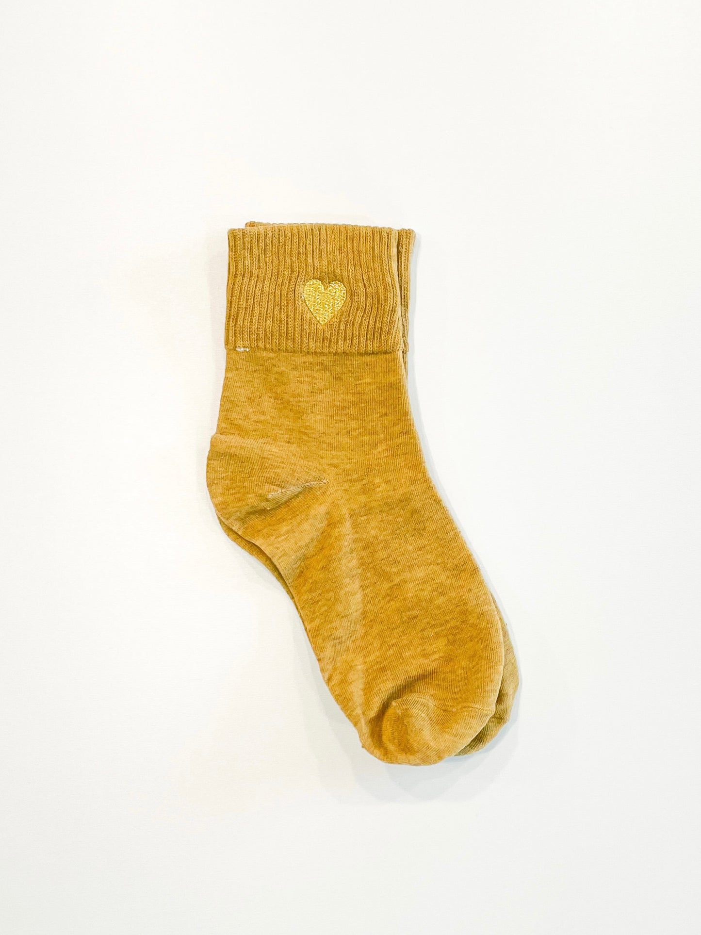 Embroidered Heart Ankle Socks